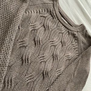 Soft Brown Crewneck Sweater